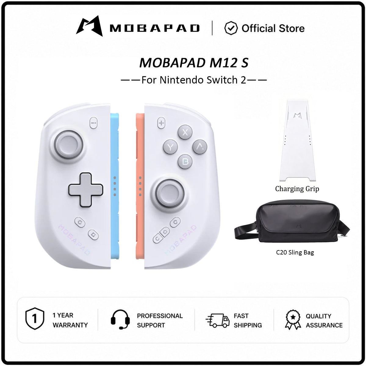 MOBAPAD M12 HD / M12 S Joypad for Nintendo Switch 2 with TMR Joystick HD Vibration Mechanical Buttons Remap Macro Gamepad