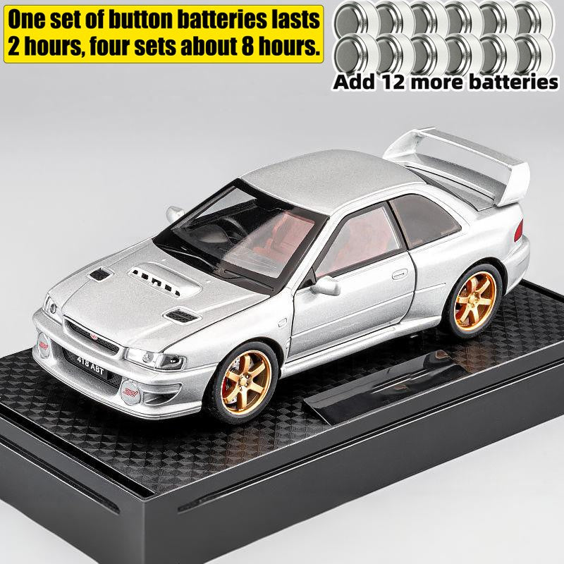 JDM 1/32 Subaru Impreza WRX STI Rally Supercar Diecast Model Alloy Metal Car Children's Toy Car Miniature Mini GT Holiday Gifts