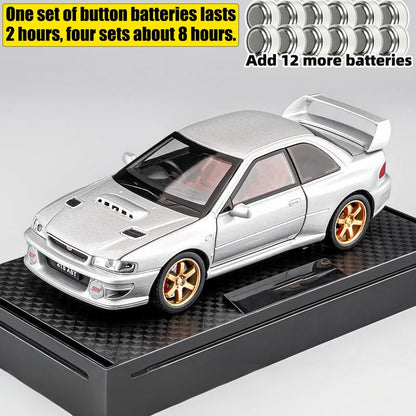 JDM 1/32 Subaru Impreza WRX STI Rally Supercar Diecast Model Alloy Metal Car Children's Toy Car Miniature Mini GT Holiday Gifts