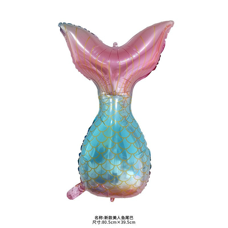 Big Upright Mermaid Tail Balloon Mermaid Balloon Wedding Baby Shower Kids Girls Birthday Decor Mermaid Birthday Party Decoration