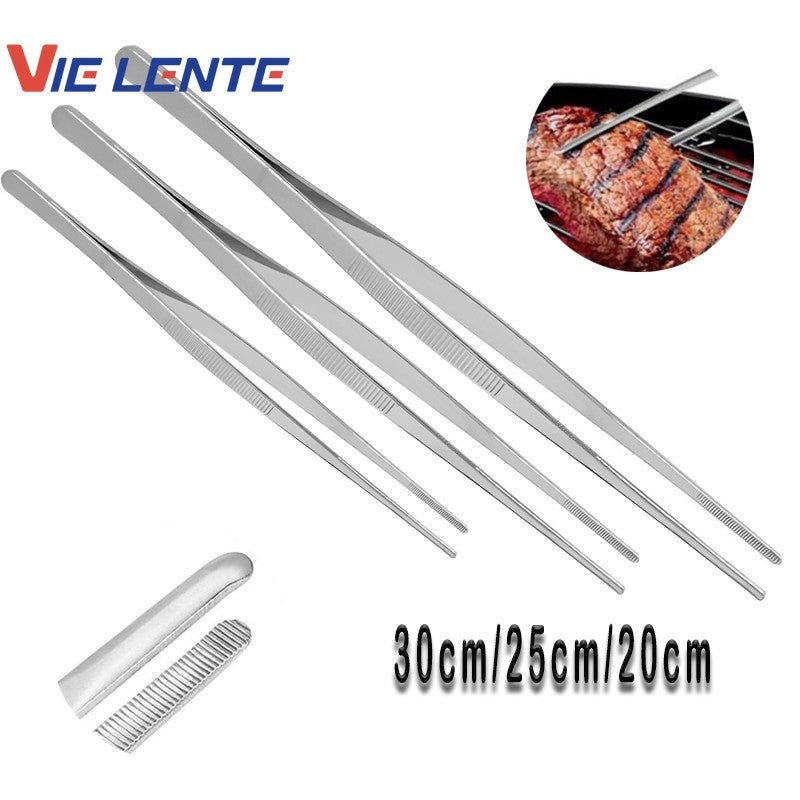 Pinça Multiuso para Churrasco, Pinça de Alimentos, Pegador de Alimentos, Utensílios de Cozinha, Pinça de Churrasco de Aço Inoxidável, Pinça para Buffet e Churrasco