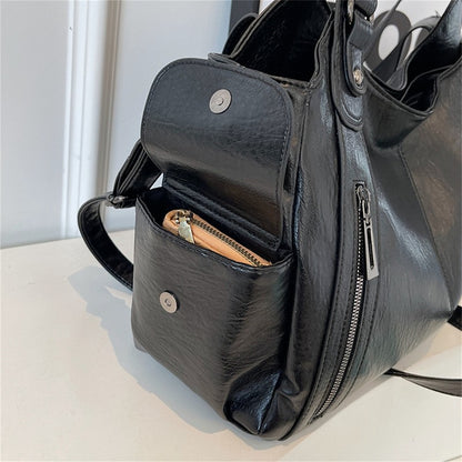 Bolsas de Ombro com Compartimento Interno Macio de Alta Qualidade Cores Contrastantes Bolsas Transversais para Mulheres Bolsas de Mão de Couro PU Modernas