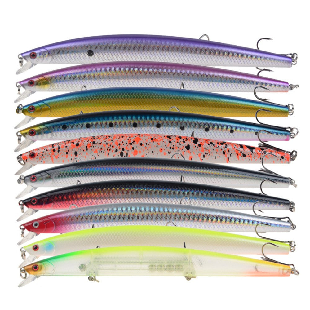 1pcs 18cm 24g Minnow Fishing Lure Laser Hard Artificial Bait Plastic Big Fake Fish Lures Sea Fishing Bait Crankbait Wobblers
