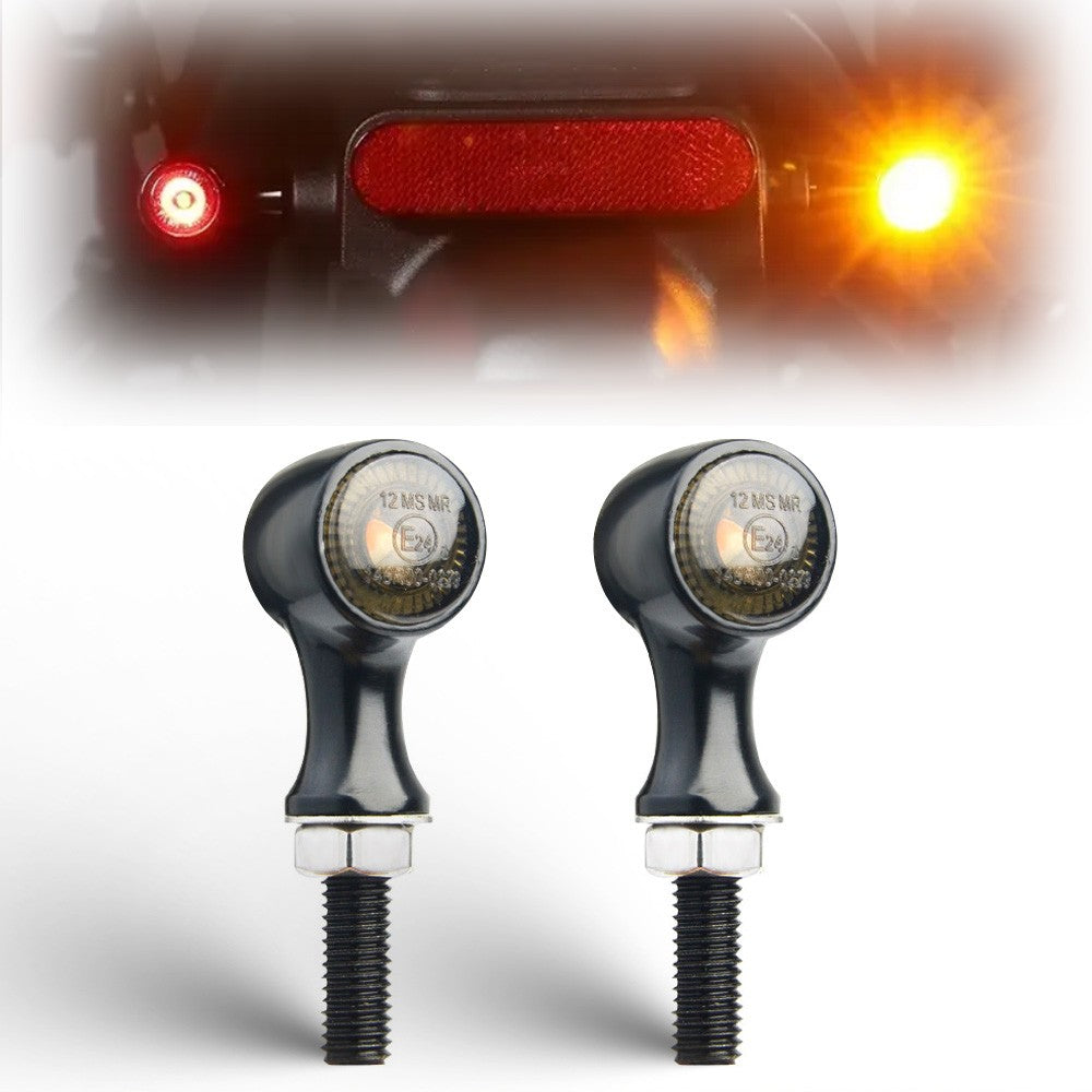 Luz de Seta LED 3 em 1 Café Racer Indicador Lanterna Freio Pisca para Harley Bobber Chopper Dyna Luzes de Moto