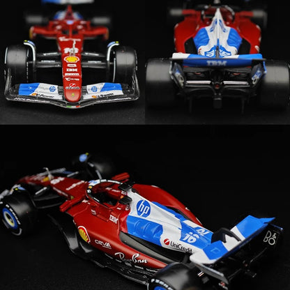 Novo Em Estoque Bburago 1:43 Ferrari Sf25 Miami Gp Liga Miniatura Modelo Diecast 2025 F1 Carro #16 Charles Leclerc Carro de Brinquedo Presente para Crianças