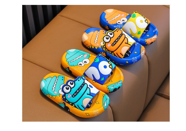 Cartoon Dinosaur Children Slippers Boy Girls Casual Shoes Flat Beach Water Shoes Indoor Soft Kids Cute Flip Flops for Boy Girl