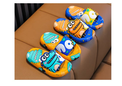 Cartoon Dinosaur Children Slippers Boy Girls Casual Shoes Flat Beach Water Shoes Indoor Soft Kids Cute Flip Flops for Boy Girl