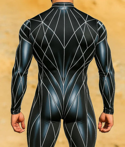 Halloween Lizard Bodysuit Men's Unique Muscle Series Holiday Jumpsuit Carnival Costume Adult Roleplay Party Masquerade Ball Set