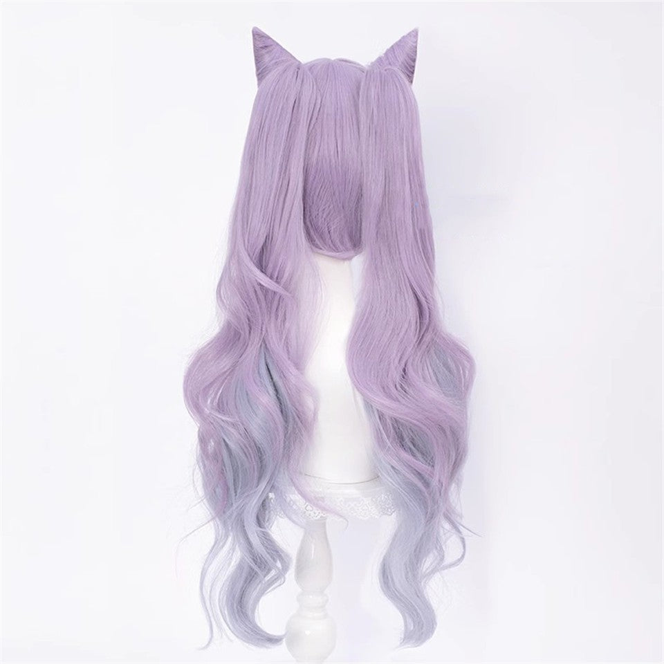 STOCK Keqing Wig Game Genshin Impact Cosplay Gradient Cosplay Wig DokiDoki Genshin Impact Keqing Cosplay Dyeing Hair