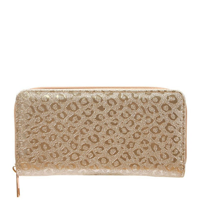 Minimalist PU Leather Leather Women Wallets 6 Colors Glitter Pattern Coin Purse Large Capacity Zipper Storage Bag Women