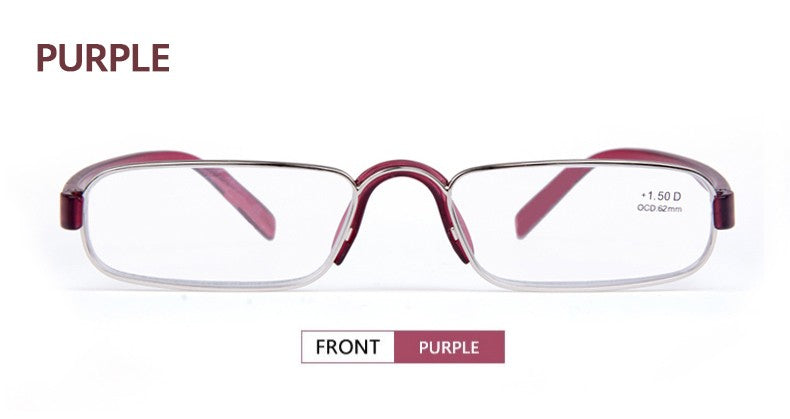 Guanhao Transparent Optical Reading Glasses Man Clear Women Presbyopia Hyperopia Reading Glasses Frame Alloy Ultralight HD View