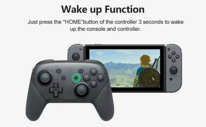 Wireless Bluetooth Gamepad Controller with Wake Function Joystick 6-Axis Gyro HD Vibration for Switch Game Console