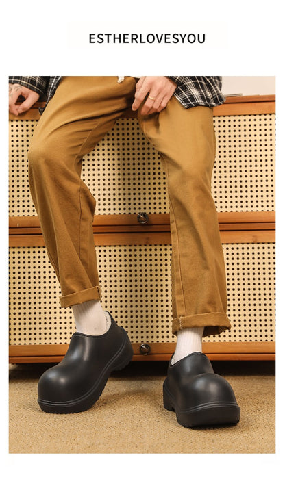 EVA new slip-on chef shoes men and women general casual big head shoes lightweight thick soles all wear rain shoes