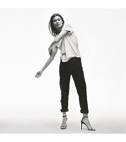 Black High Heels Women's Stiletto Heels Celebrity Style 2024 New Versatile Slotted Buckle Rhinestone Open Toe Round Toe Sandals