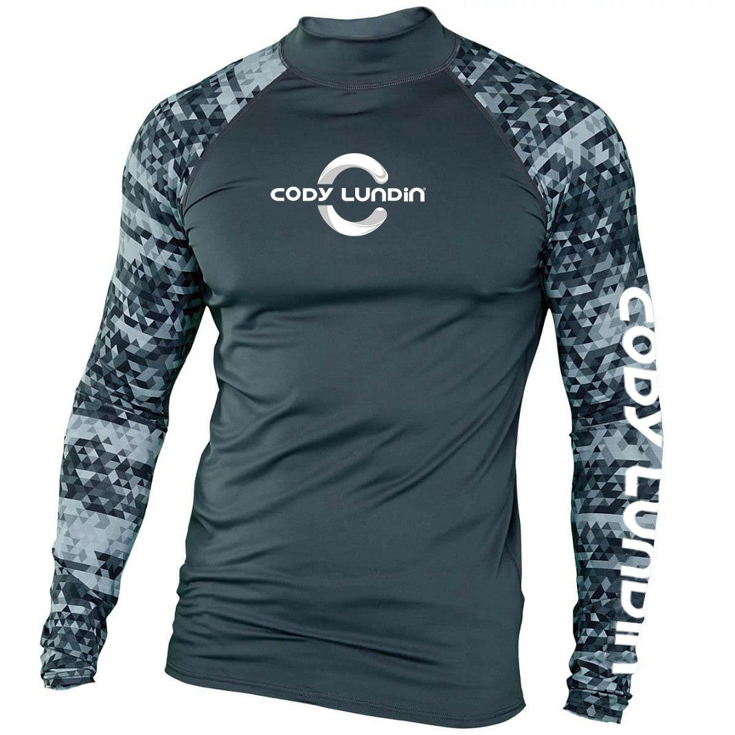 Surfing Long Sleeve Men's Shirts Sun Protection Upf 50+ Rash Guard Camiseta Surf Mock-Neck Swimwear Diving Performance Clothing