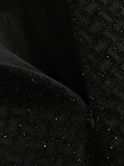 plus Size Women's High Waist A-Line Long Skirt Casual Versatile Glitter Wool Blend f Body Skirt for Full Figured Ladies