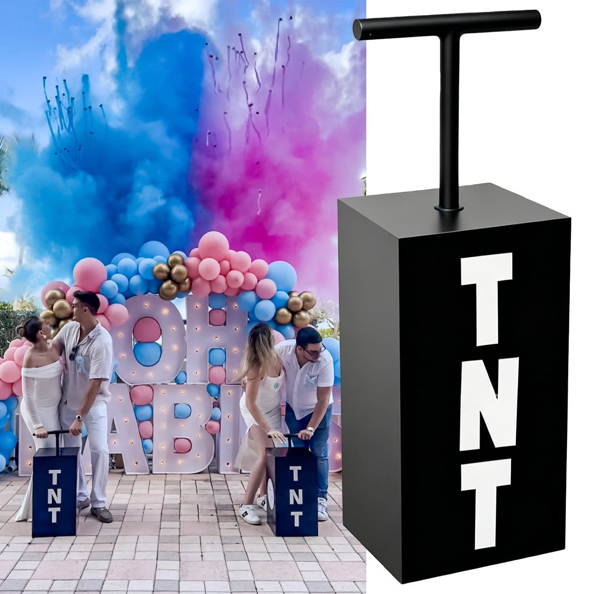 Tnt Gender Reveal Machine Kit Baby Smoke Decoration Supplies Celebration Ideas Backdrop Background Memories Pyrotechnic Items FX
