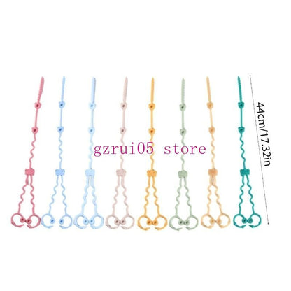 W89E Silicone Pacifier Chain Teething Toy Lanyard Rope Drop Prevention Baby Pacifier Holder Leash Infant Nursing Essential
