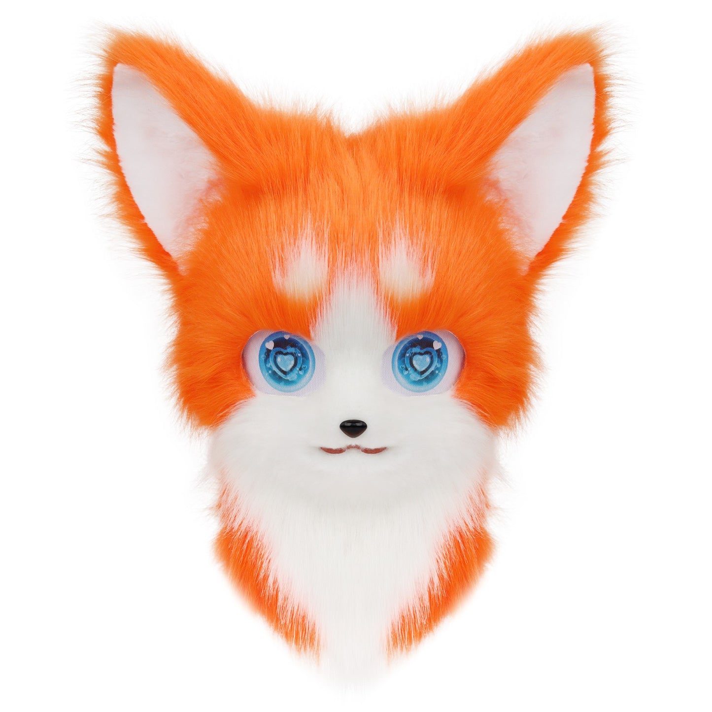 Animal Furry Fursuit Head Mask Plush Cat Fox Mask Costume Props for Halloween Cosplay Party