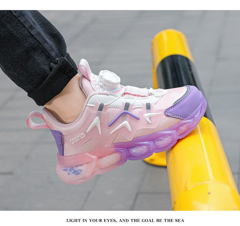 New Children's Leather Casual Shoes For Boy Girls Outdoor Running Sneakers Breathable Mesh Kids School Walking Sport Non Slip