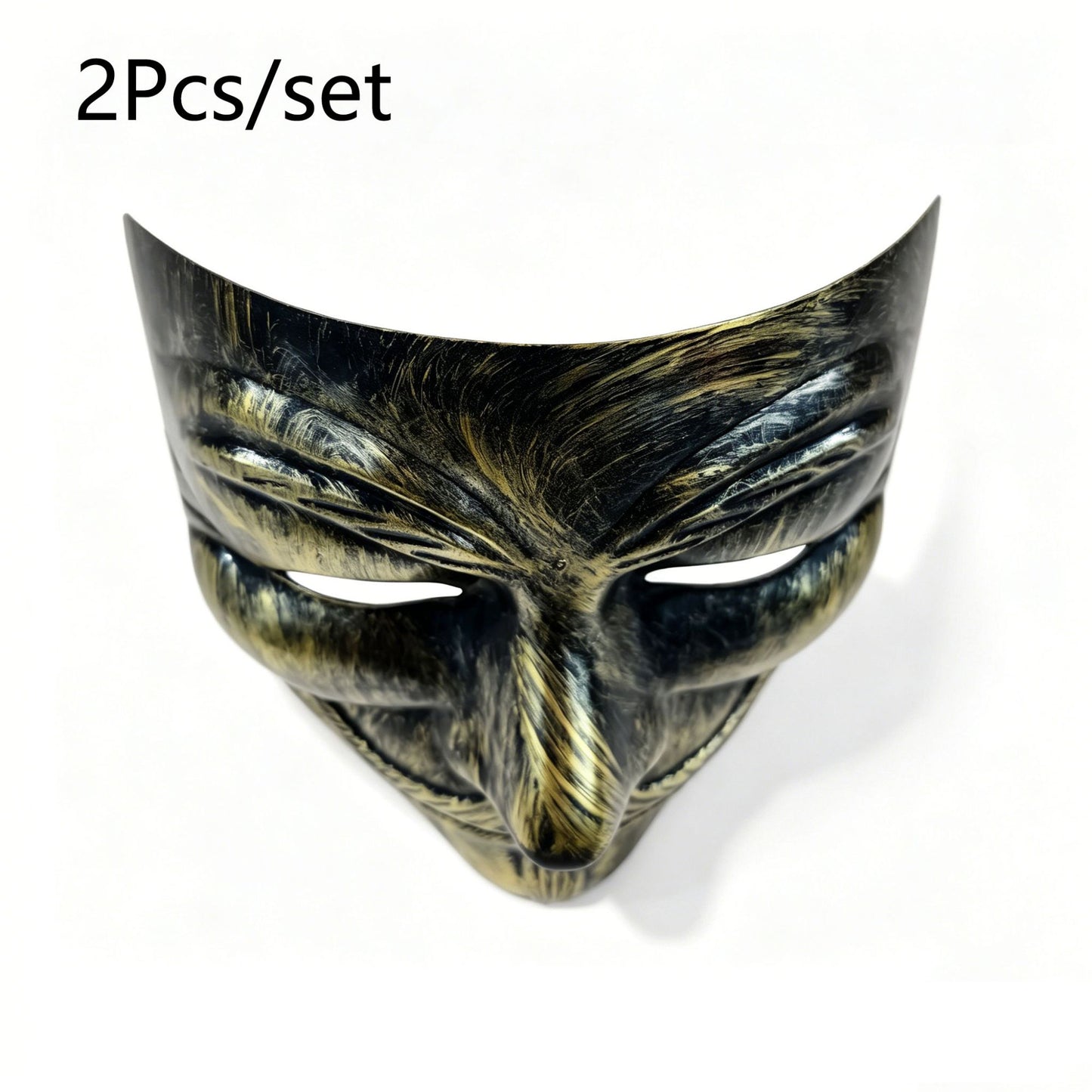 2Pcs Venetian Mask For Man Women Dual?Color for Masquerade Halloween Wedding Couple Carnival Party Cosplay
