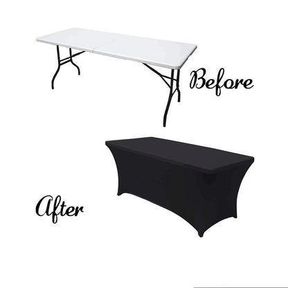 Wedding Spandex Table Cloth Cover Rectangular One Side Open Hotel Banquet Birthday Party Show Decoration Nice Look Design