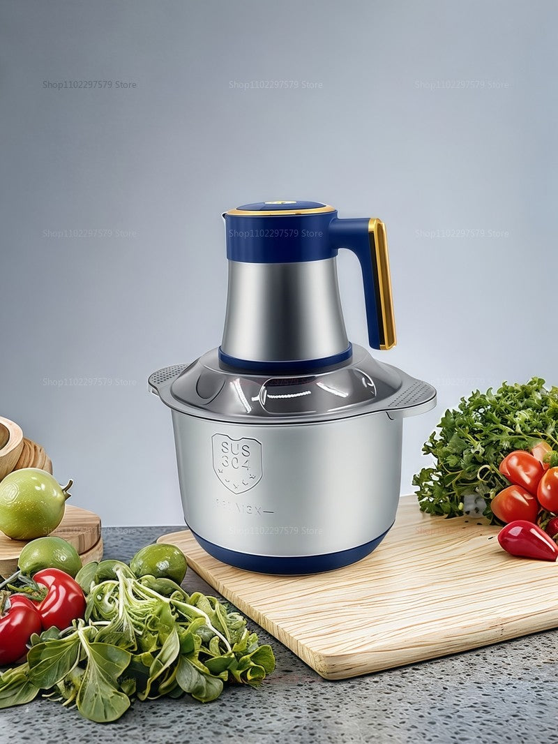 Moedor de Carne Elétrico Processador de Alimentos Aço Inoxidável 304 Multiuso Picador de Legumes Liquidificador de Papinha de Bebê Utensílio de Cozinha