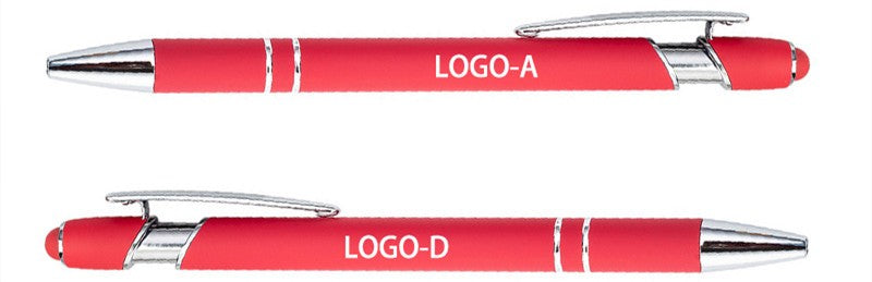 100 Pcs Light - Metal Capacitive Universal Touch Screen Stylus Ballpoint Pen Free Custom Logo Writing Stationery Office Gifts