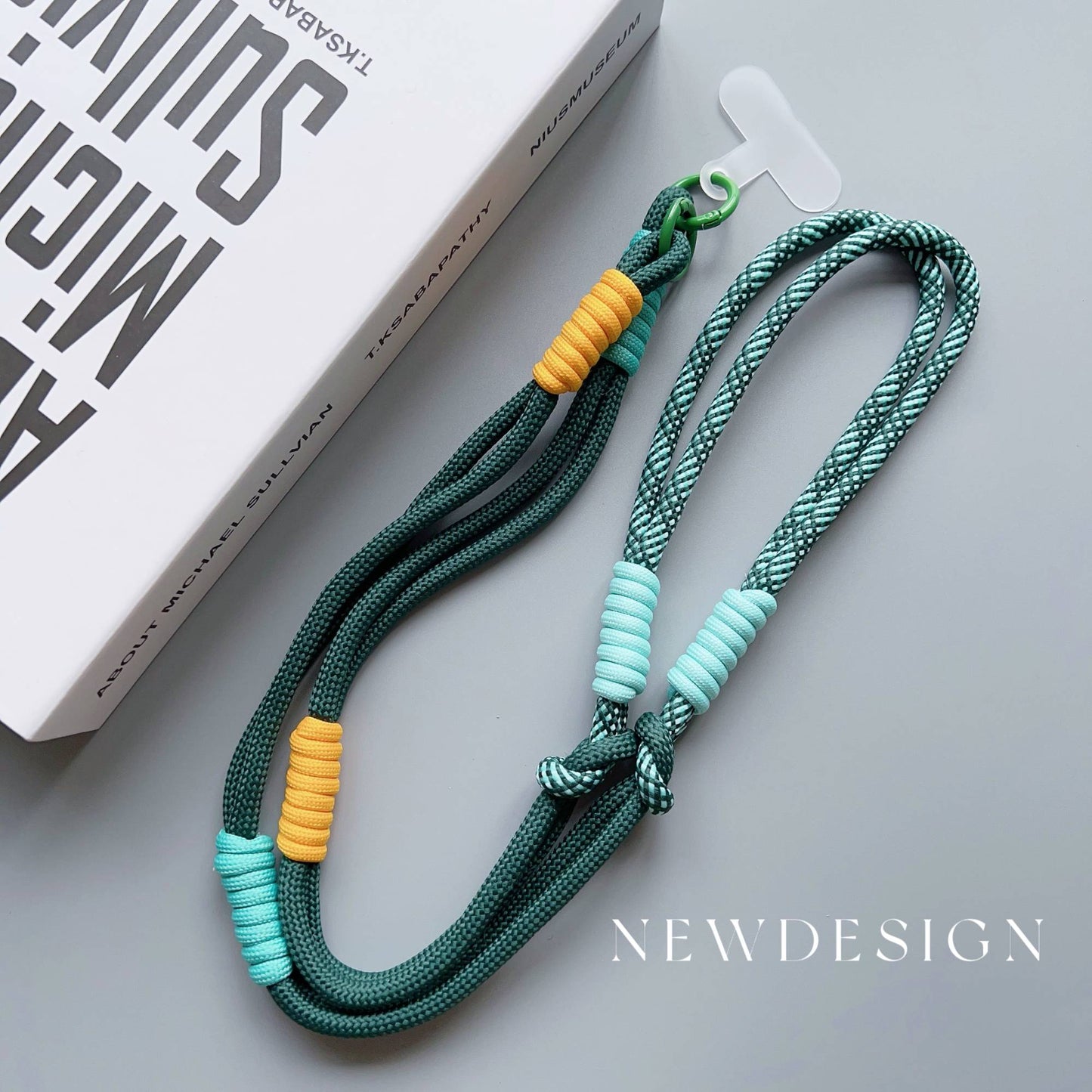 Cordão de pescoço tipo alça transversal ajustável para celular, estilo coreano, com remendo de substituição para acessórios de celular