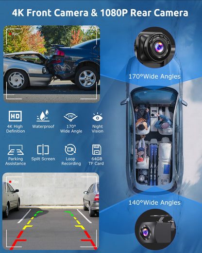 10.26" 4K 64G Touchscreen Portátil Sem Fio CarPlay Android Auto Caminhão Dash Som Automotivo Bluetooth GPS Navegação Câmera de Ré Grande Angular FM