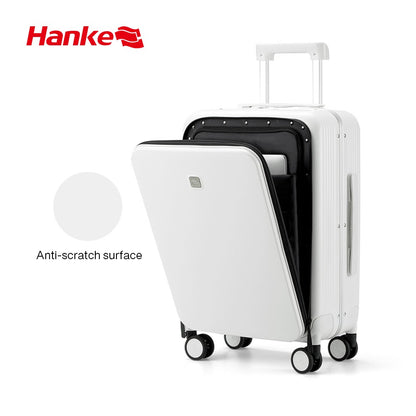 Hanke New Design Luggage Business Travel Suitcase Carry On Boarding Cabin Trolley Case PC Material Rolling Spinner Wheels