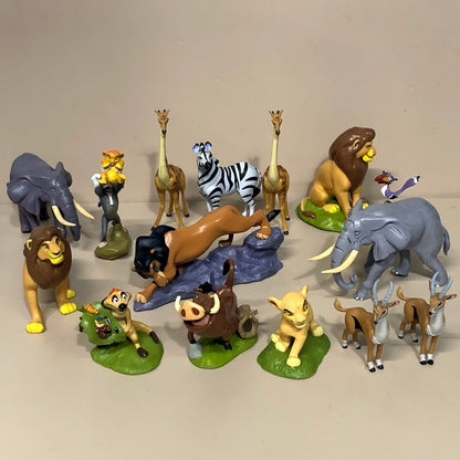 Conjunto de Figuras Disney O Rei Leão Mega Deluxe Simba Timon Mufasa Pumbaa Zazu Rafiki Girafa Zebra Anime Desenho Animado Modelo Presente Infantil