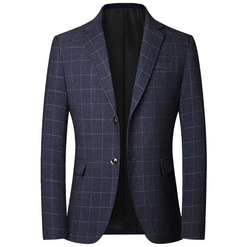 Men Plaid Blazers Jackets Formal Wear Suits Coats New Spring Autumn Male Business Casual Slim Fit Blazers Coats Men's Clothing 4