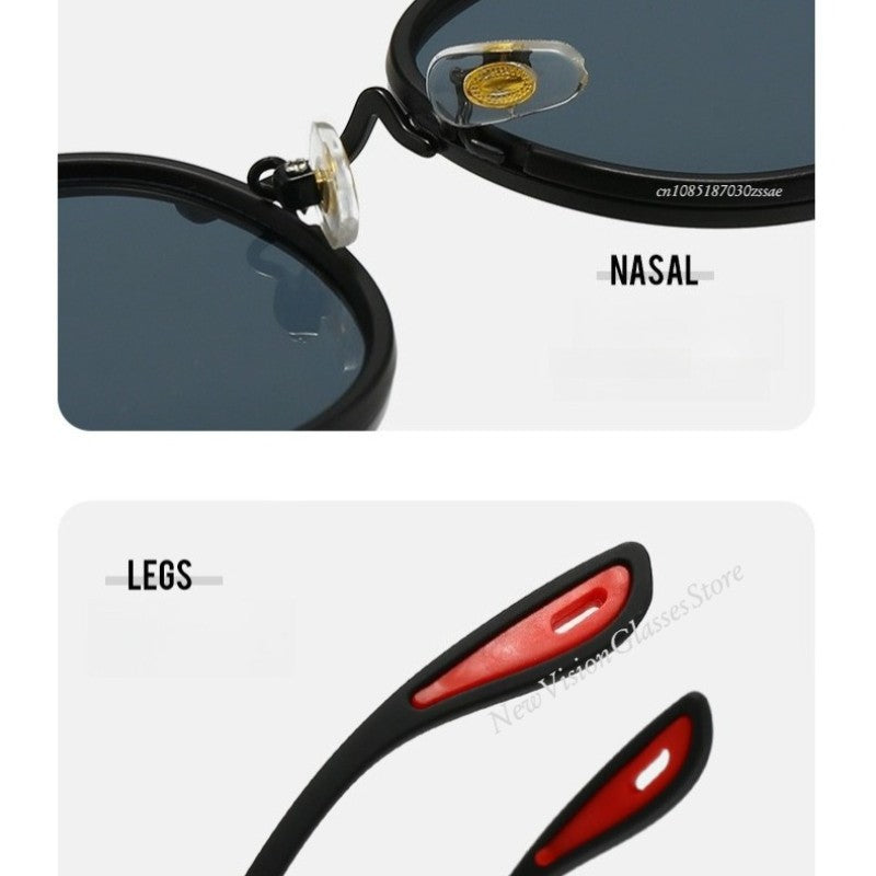 Vintage Designer Outdoor Sunglasses Men Round Fashion Plastic Titanium High Quality Sun Glasses Man UV Protection Glasses Woman