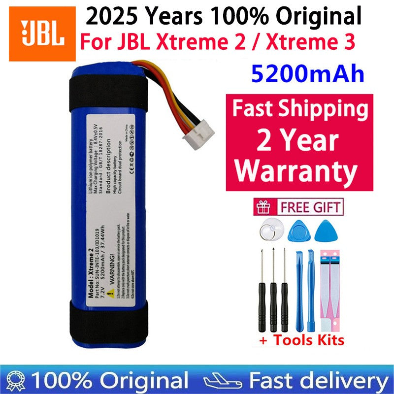 Bateria Original Recarregável 2025 Anos para Caixa de Som JBL Link 10 20 Clip Charge Boombox Pulse Xtreme Flip 1 2 3 4 5 6 Bateria