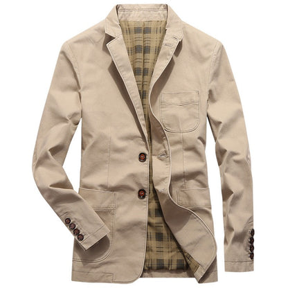 High Quality Men's Blazer Oversized Suit Jackets 5XL Pure Cotton Streetwear Casual Jacket Men Clothing Black Blazers  A2F5618