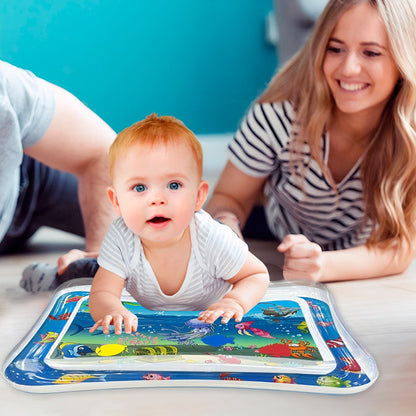 Squid Ocean Theme Inflatable Water Mat for Babies - Thick PVC Sensory Play Mat, Educational Baby Toy, Perfect Birthday Gift