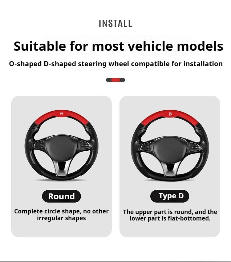 ABS Leather Car Steering Wheel Cover For Citroen C1 C2 C3 C4 C5 C6 C4L Berlingo Picasso Aircross Sega Ely See Auto Accessories