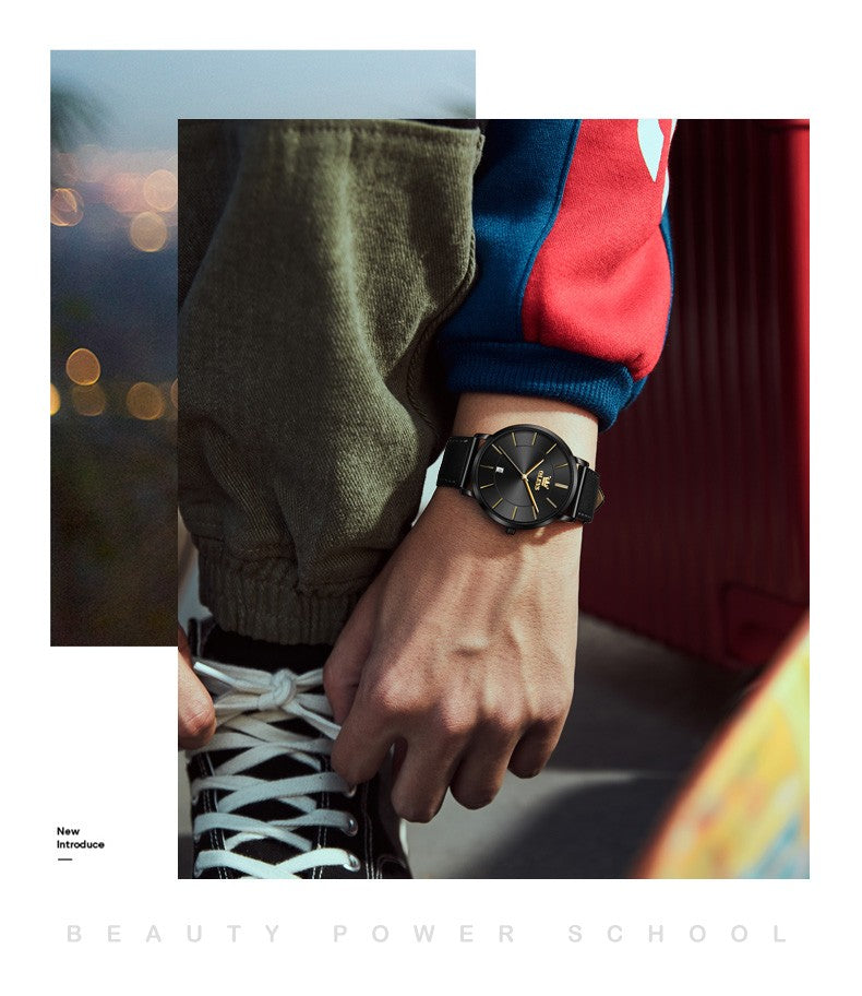 OLEVS 5869 Watch Man Casual Fashion Original Quartz Watch Waterproof Luminous Leather Strap Watches For Men Thin Watch Dial