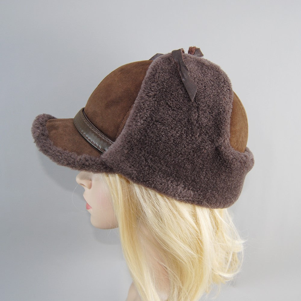 Chapéu Unissex De Lã E Pele Genuína, Novo, Inverno, Quente, Aviador, Russo Ushanka Com Abas Para As Orelhas, Couro Bovino Grosso, Quebra-Neve, Boné De Beisebol