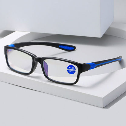 Óculos de Leitura Masculino Feminino Esportivo Antiluz Azul Armação TR90 Preta Vermelha Óculos Para Presbiopia +100 a +400