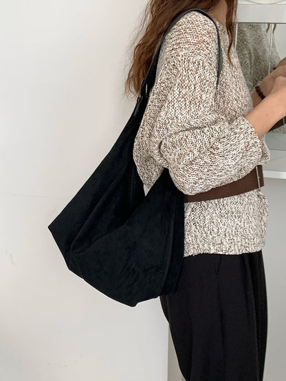 Scrub Leather female Shoulder bags winter new Ladies handbag Large capacity Brand design women big totes bolsa brown