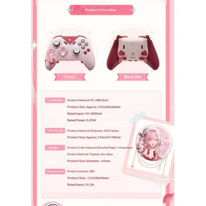 NEW Honkai Impact 3rd Elysia Limited Wireless Controller Flydigi Vader 5 Pro Adjustable Joystick Triggers Dock for PC NS Android