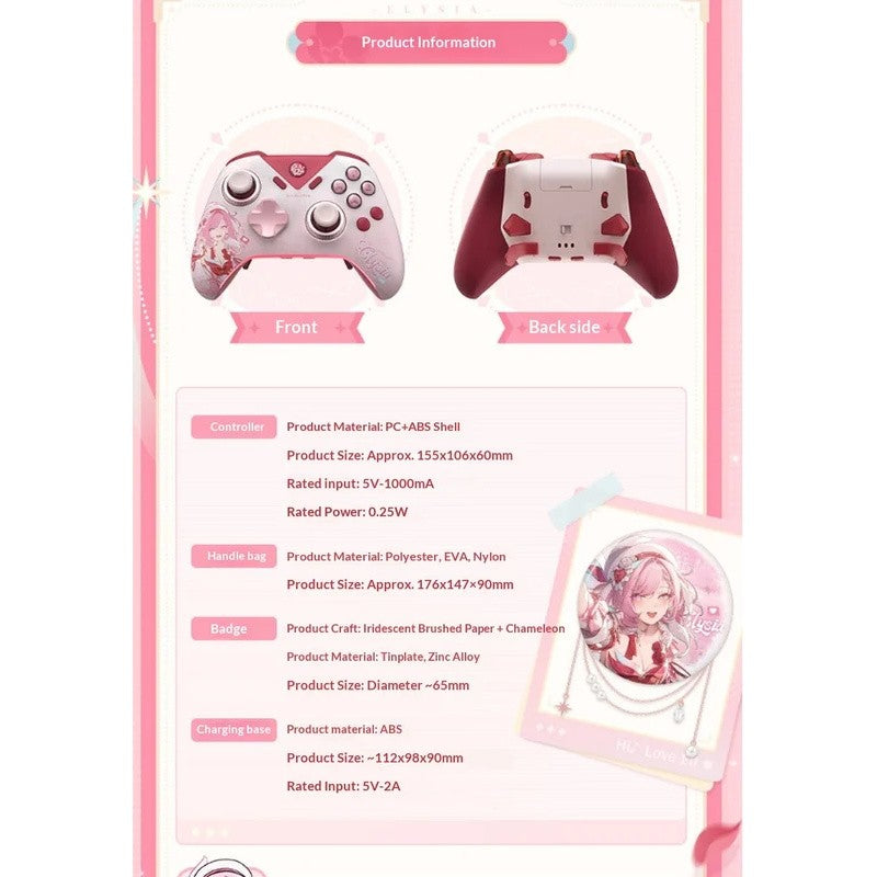NEW Honkai Impact 3rd Elysia Limited Wireless Controller Flydigi Vader 5 Pro Adjustable Joystick Triggers Dock for PC NS Android