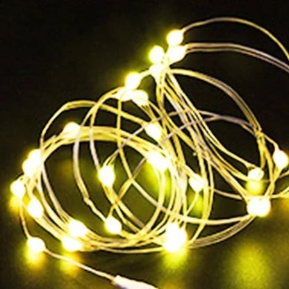 20PCS Wholesale 3/2/1m LED String Lights Copper Silver Wire Garland Light Fairy Lights Christmas Wedding Party Room Decoration