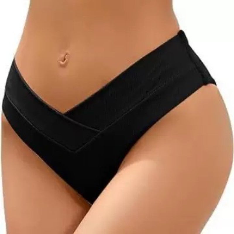 Women High Waisted Brazilian Bikini Set Sexy V Cheeky Swimwear Summer Beach Bathing Suit Black Thong Bottom Sexy Female Swimming