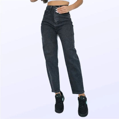 Women's High Waist Straight Leg Jeans Summer Breathable Loose Fit Versatile Comfortable Long Pants Commute Casual Style