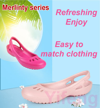 Certified Satihu Summer New Lightweight Anti Slip Hole Shoes  Clog For Women's Flat Bottom Sandals Nurse Outdoor Beach Jelly
