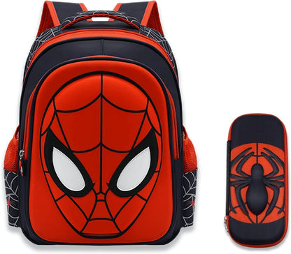 Mochila Infantil Homem-Aranha, Mochila para Menino, Mochila Infantil para Jardim de Infância, Desenho Animado Impermeável, Presente de Halloween e Natal