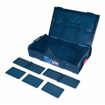 Maleta de Ferramentas Bosch Antichoque Caixa de Ferramentas Durável Kit de Ferramentas Multiuso Caixa de 6 Compartimentos Removíveis Caixa de Ferramentas Portátil e Empilhável
